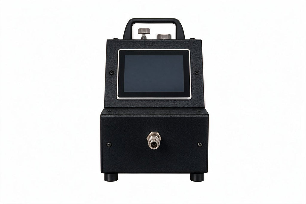 Air Gage Pro M5 dual master digital air gage station, 1 input, front view