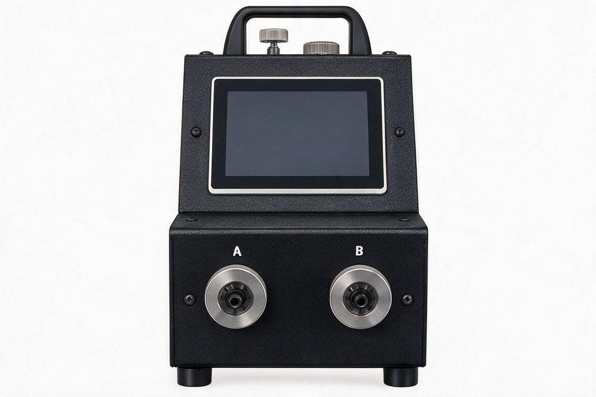 Air Gage Pro M5-L single master air gage station, 2 inputs A and B, front view