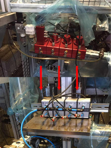 Air gage retrofit using Metro MB-AG M-Bus modules on an M400 display